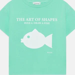 Camiseta manga corta olas turquesa Weekend House Kids