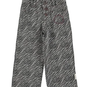 Pantalones grises w/ zebra print