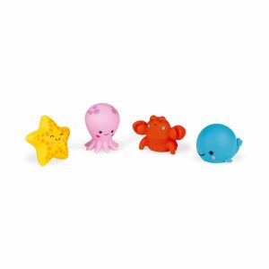 Juguete de baño 4 lanzadores de agua animales del mar